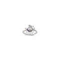 14k WG Diamond with 8 Birthstone Mother/Child Ring Semi-mount
