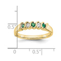10k Yellow Gold Diamond w/Emerald Band