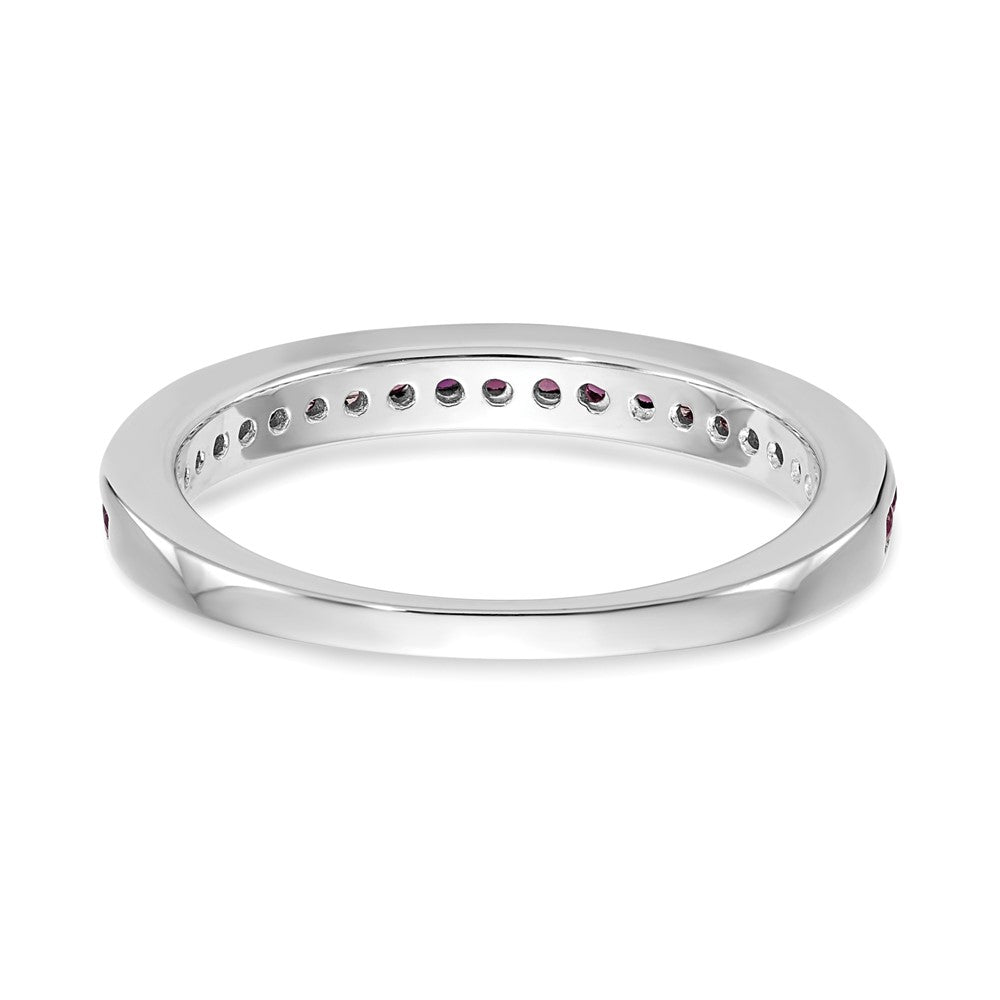 14k White Gold Ruby Band