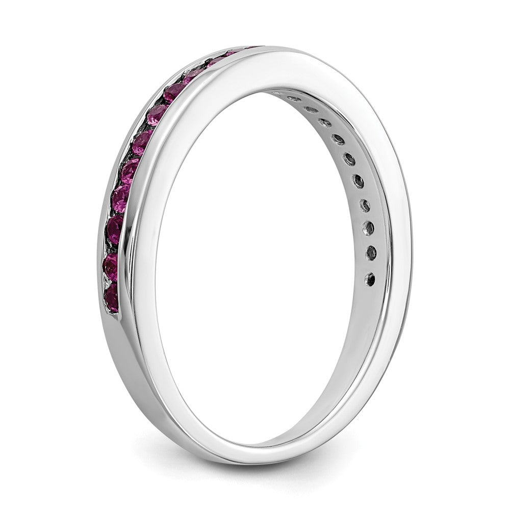 14k White Gold Ruby Band