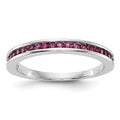 14k White Gold Ruby Band