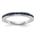 10K White Gold Sapphire Band