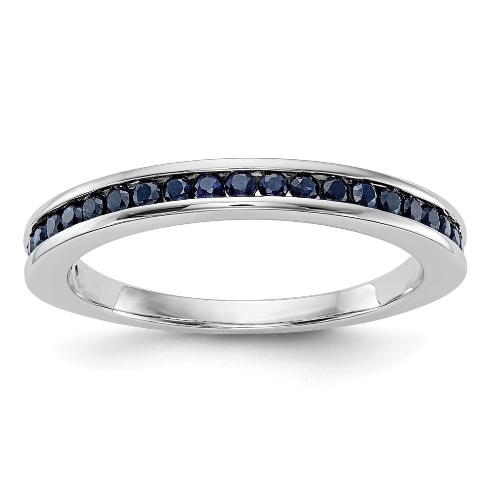 10K White Gold Sapphire Band