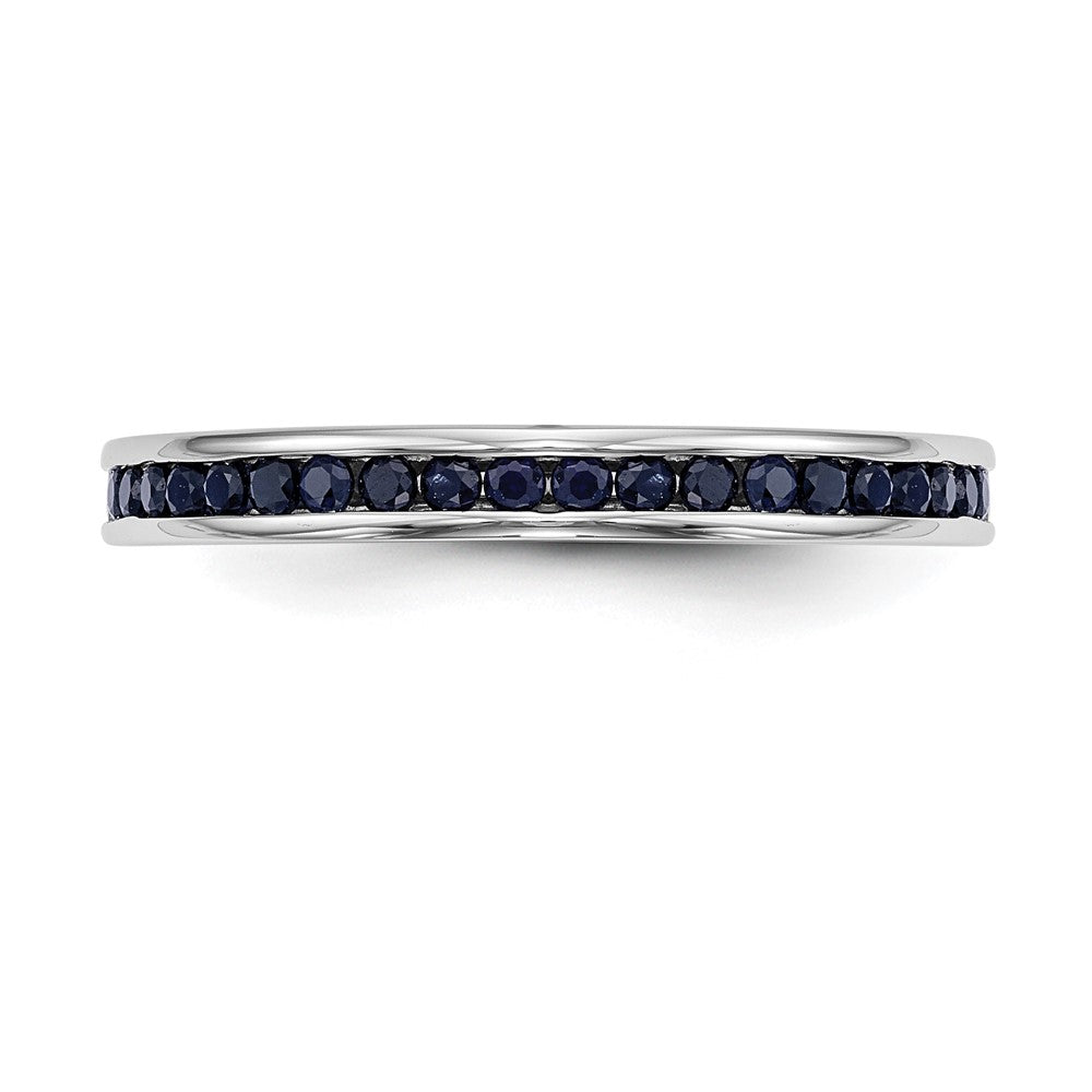 14k White Gold Sapphire Band