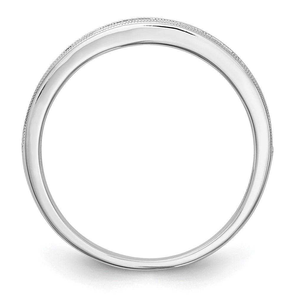 14k White Gold Pink Sapphire Band