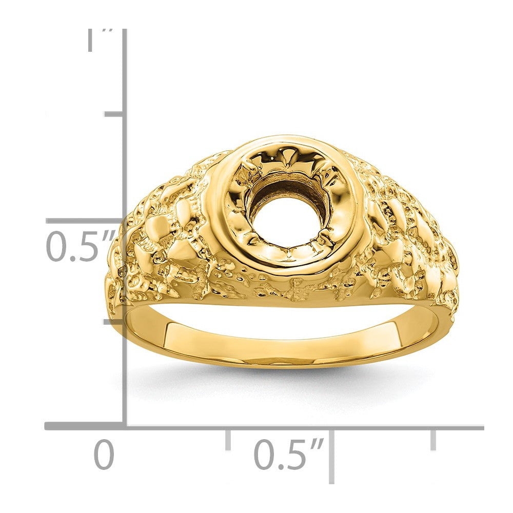 14k 7/8 ct Center Men's Ring Mounting
