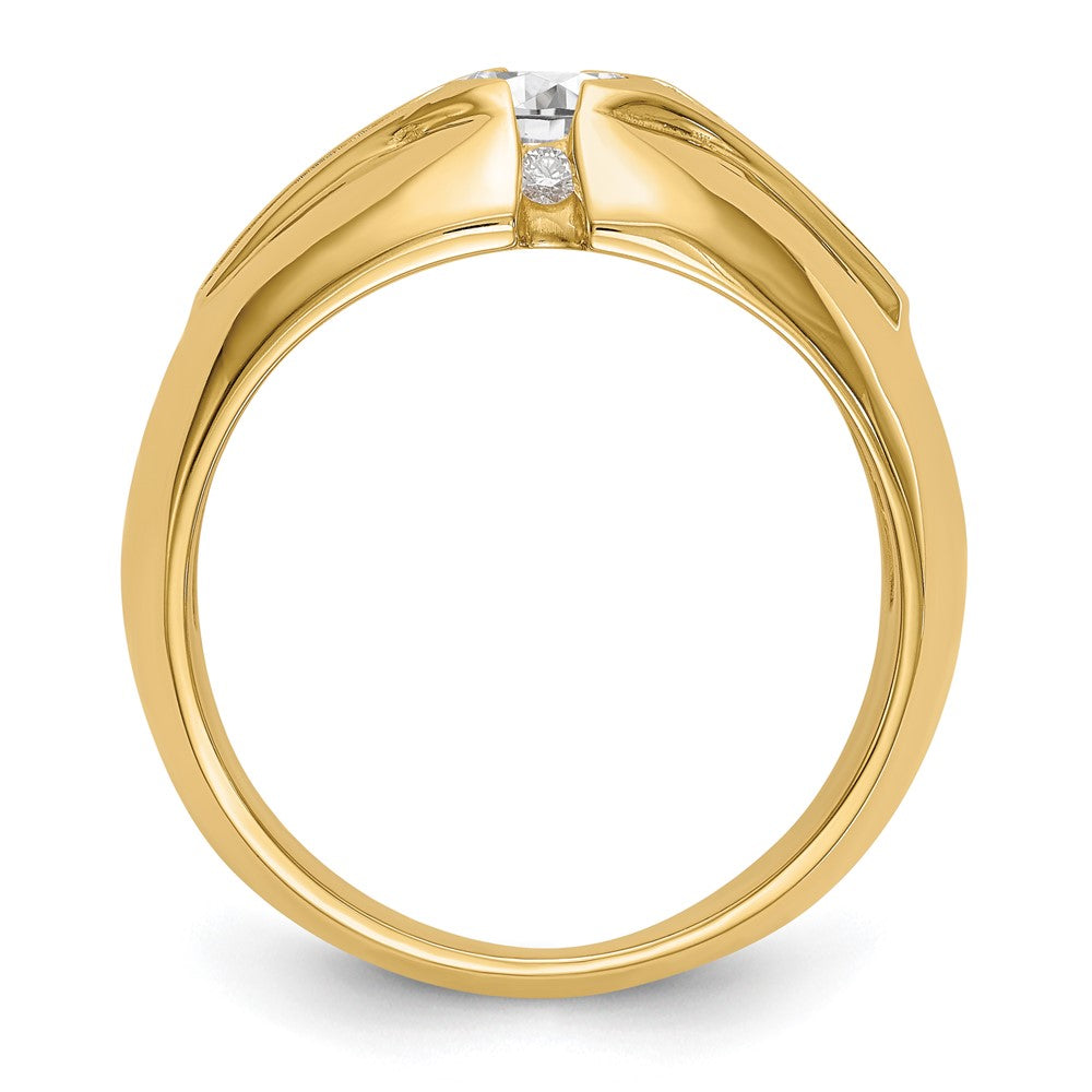 14K Men's Semi Mount Band Mounting