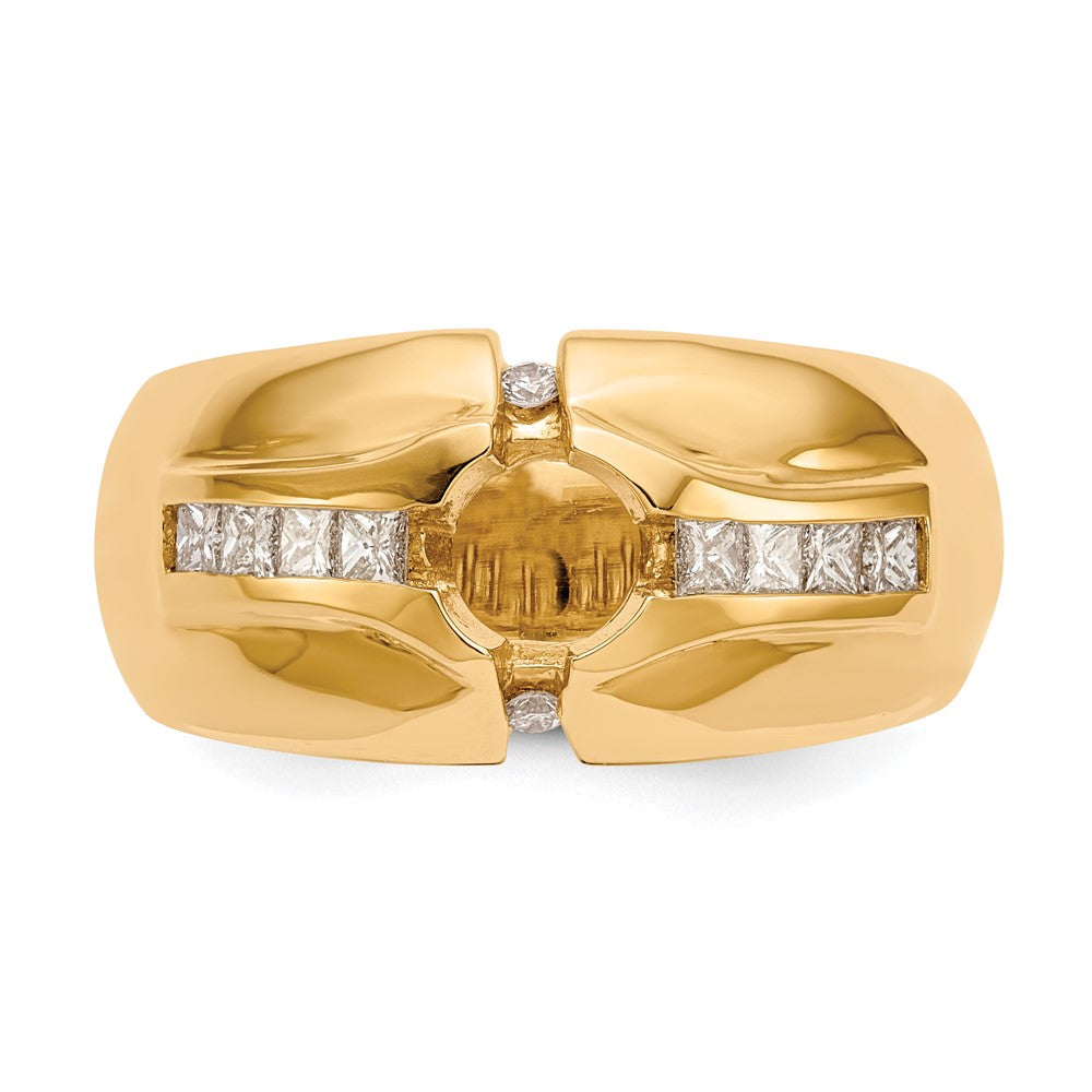 14K Diamond Men's Semi Mount Band