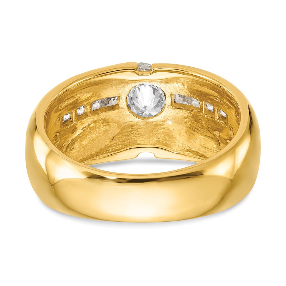 14K Diamond Men's Semi Mount Band