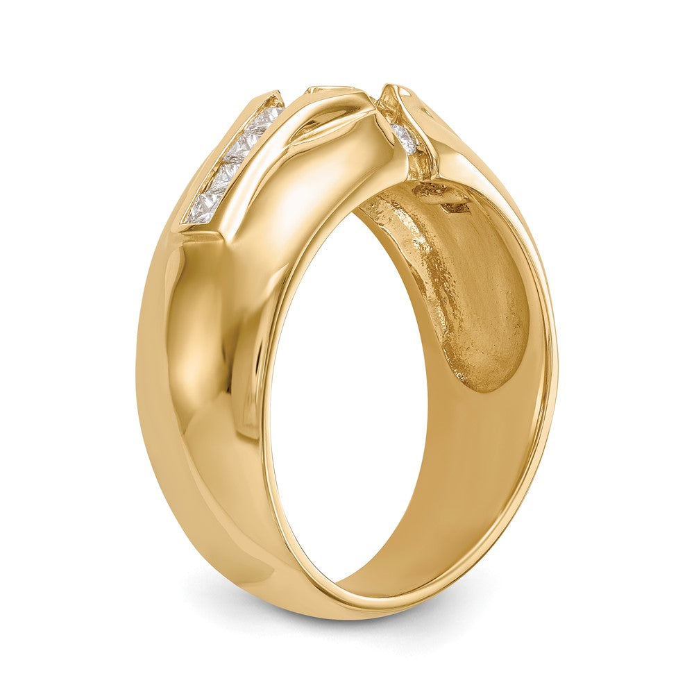 14K Diamond Men's Semi Mount Band