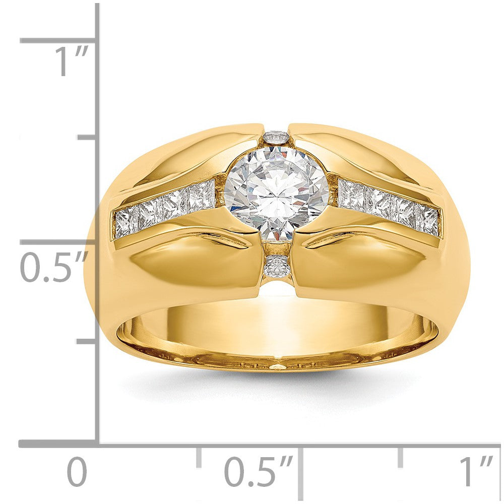 14K Men's Semi Mount Band Mounting