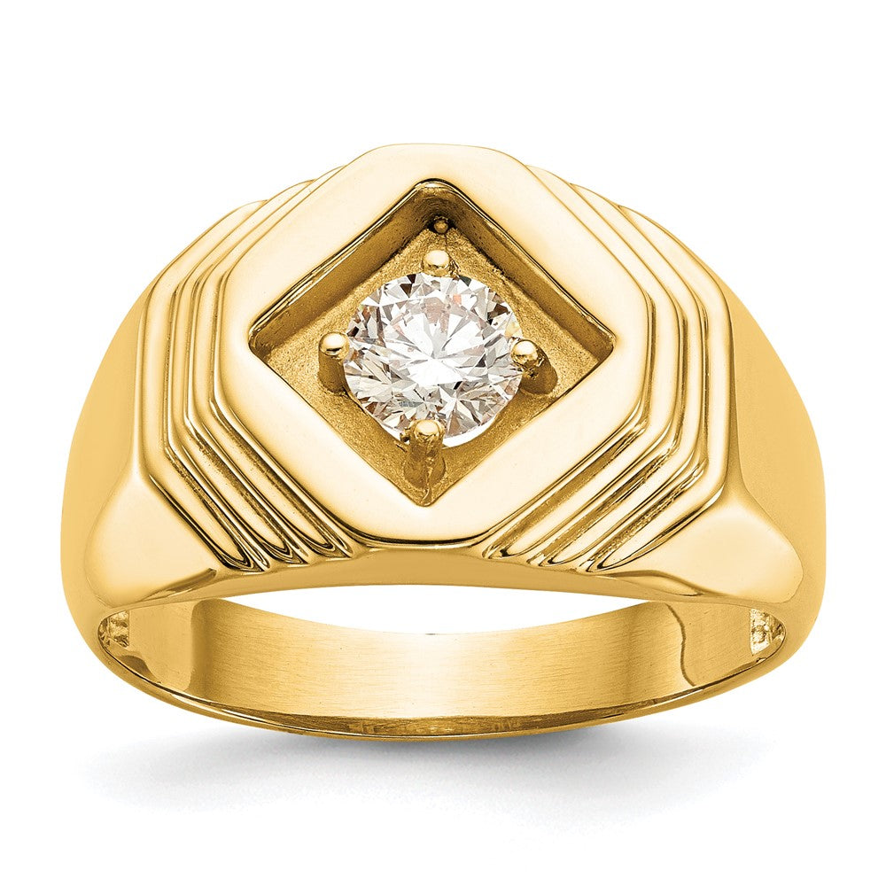 14K Diamond Men's Band