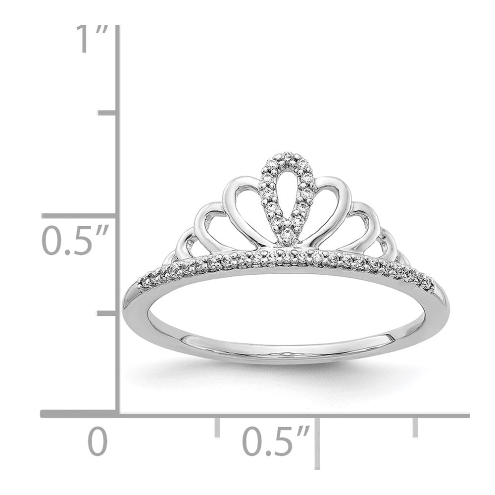 14k White Gold Diamond Tiara Ring