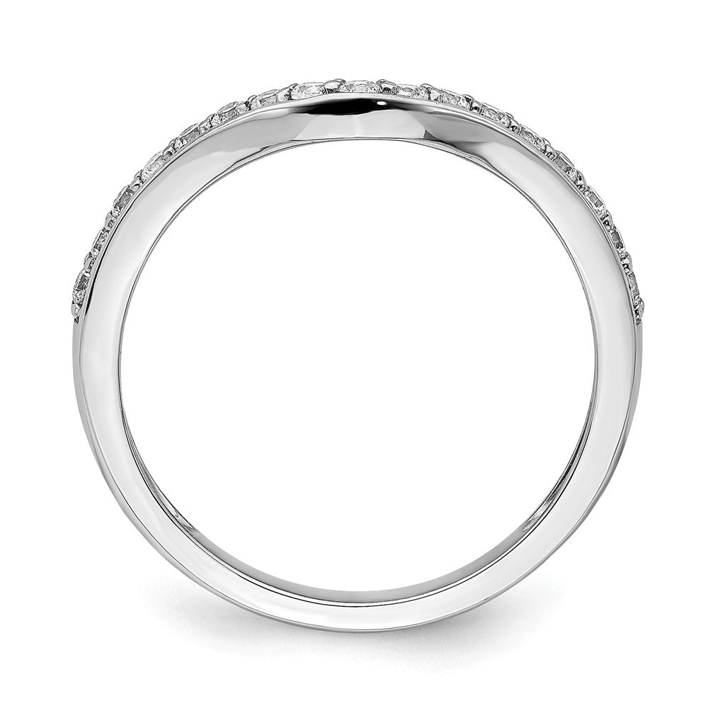 14k White Gold Diamond Ring Guard