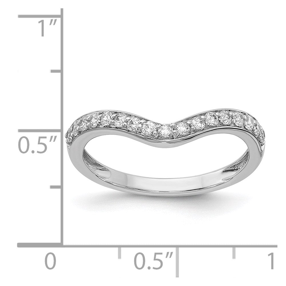 14k White Gold Diamond Ring Guard