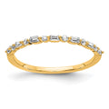 14k Yellow Gold Fancy Diamond Band