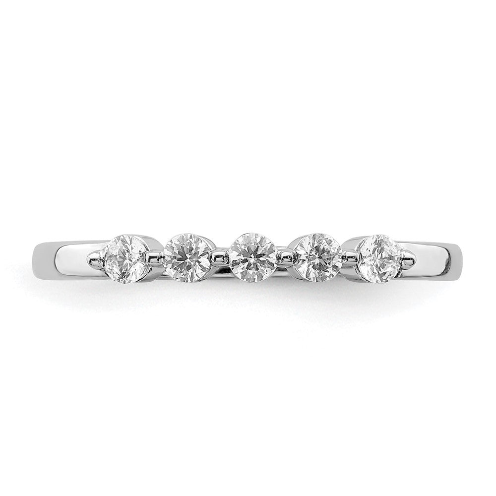 14k White Gold 5-stone Diamond Ring