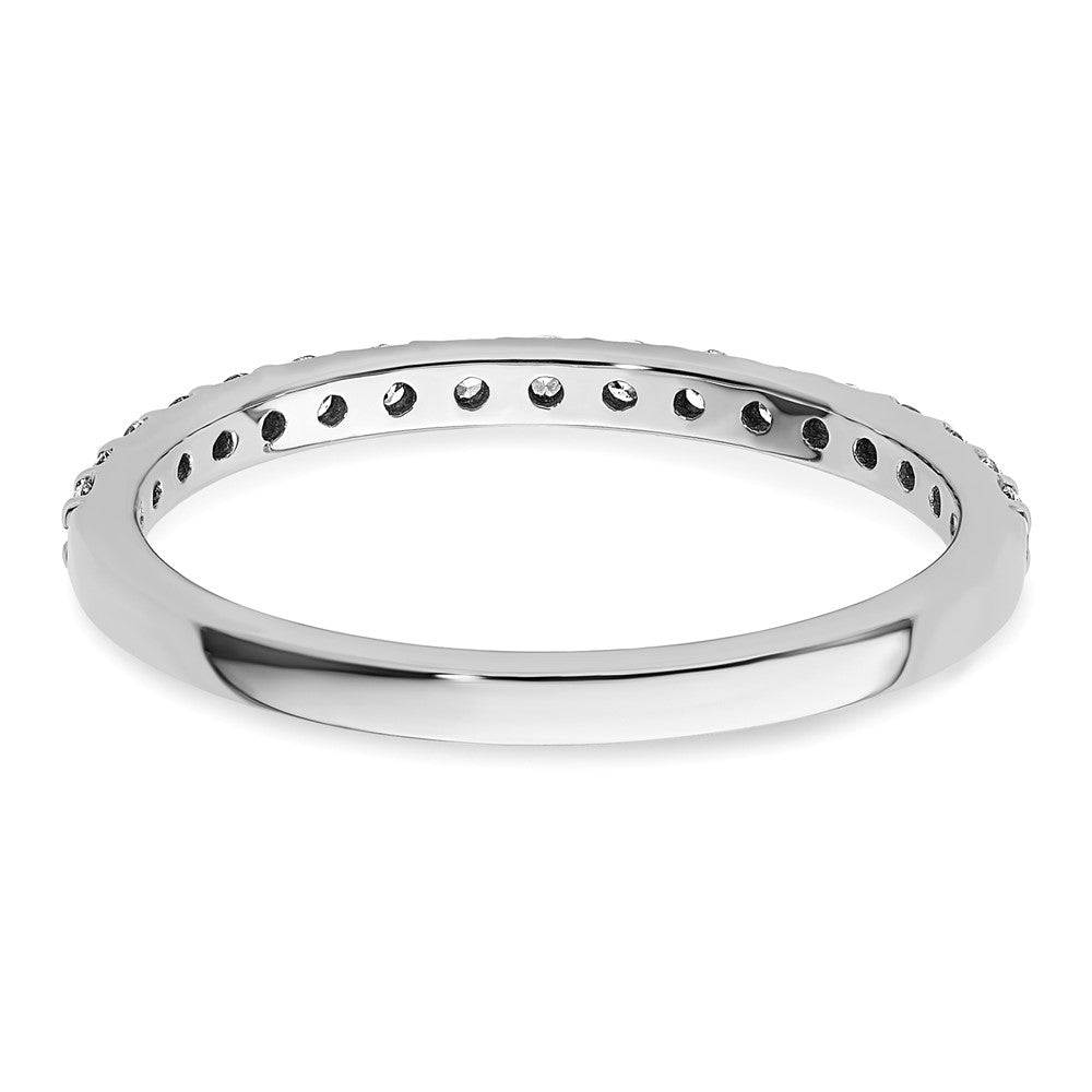 14k White Gold Diamond Band