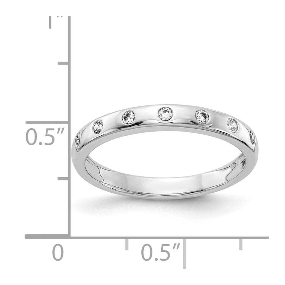14k White Gold 7-stone Diamond Band