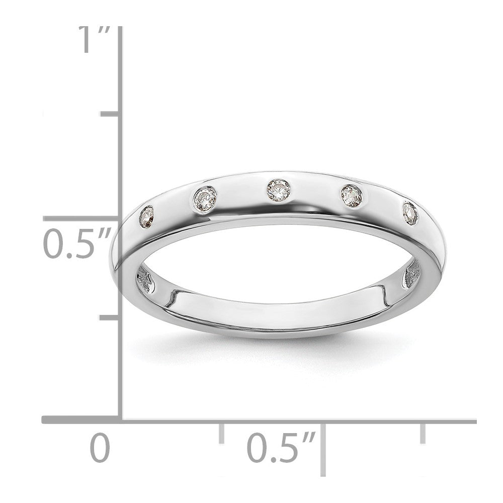 14k White Gold 5-stone Diamond Ring