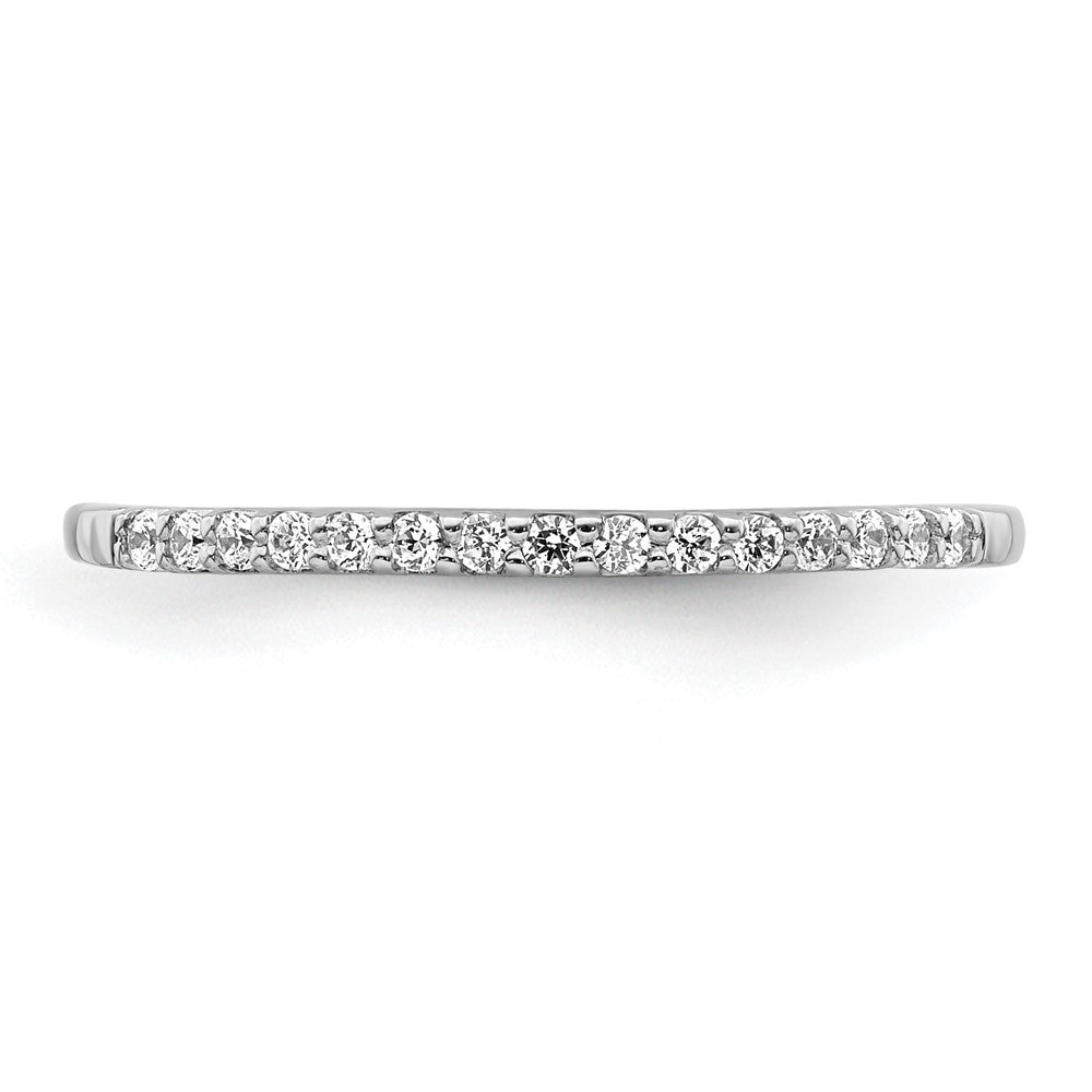14k White Gold Diamond Band