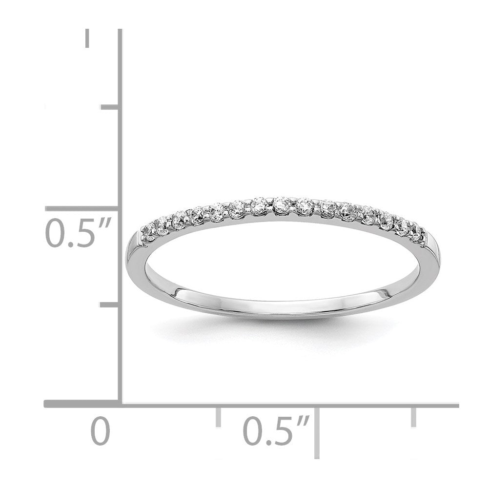 14k White Gold Diamond Band