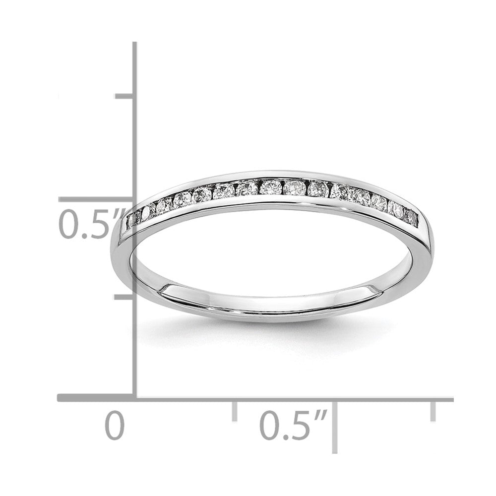 10K White Gold Diamond Channel Band