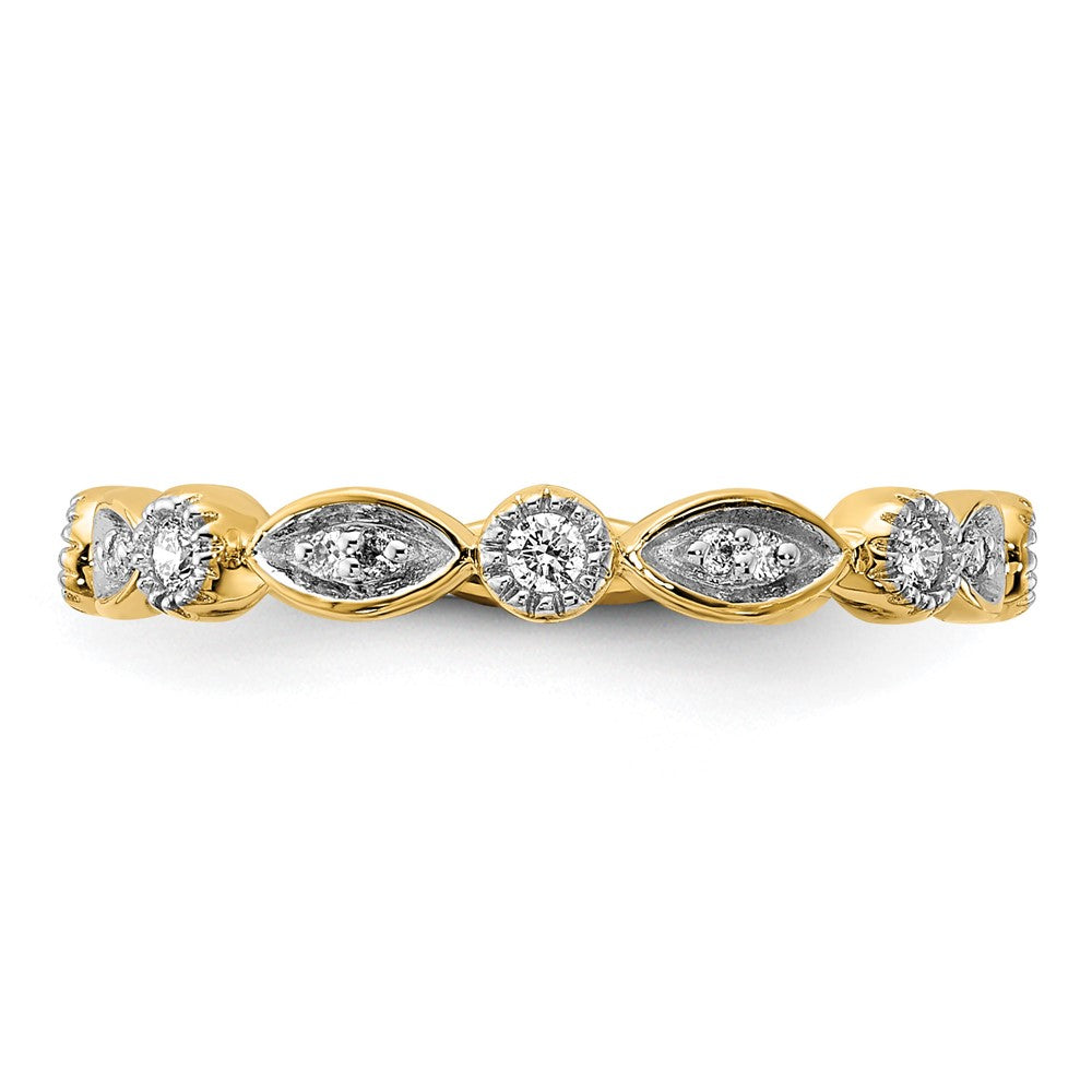 14k Diamond Fancy Band