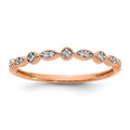 14k Rose Gold Diamond Fancy Band