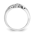 14kt White Gold Polished Diamond Ring