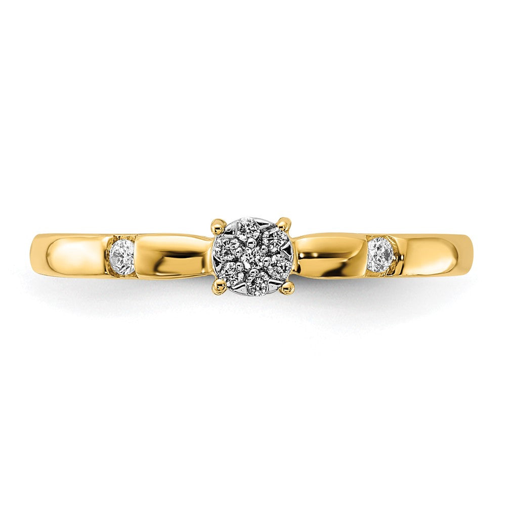 14k Diamond Cluster Ring