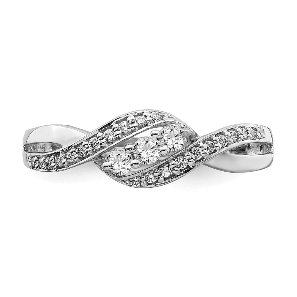 14k White Gold Diamond Fashion Ring