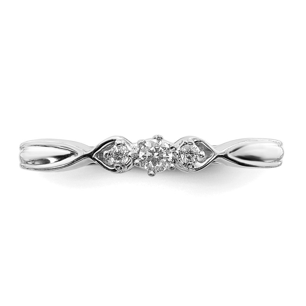 14k White Gold 3-stone Diamond Ring