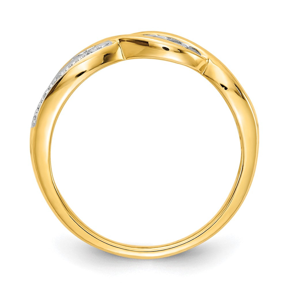 10K w/Rhodium Diamond MOM Ring