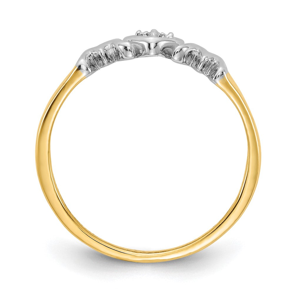 14k w/Rhodium Diamond MOM Ring