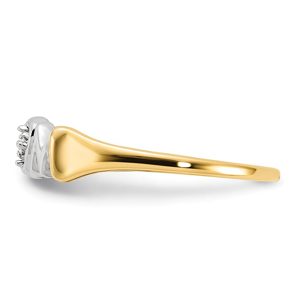 14k w/Rhodium Diamond MOM Ring