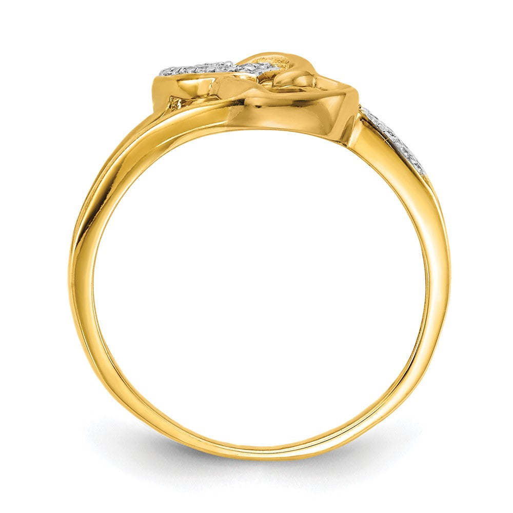 10K Diamond Hearts Ring