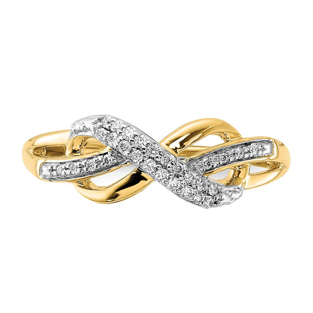 10K Diamond Infinity Symbol Ring