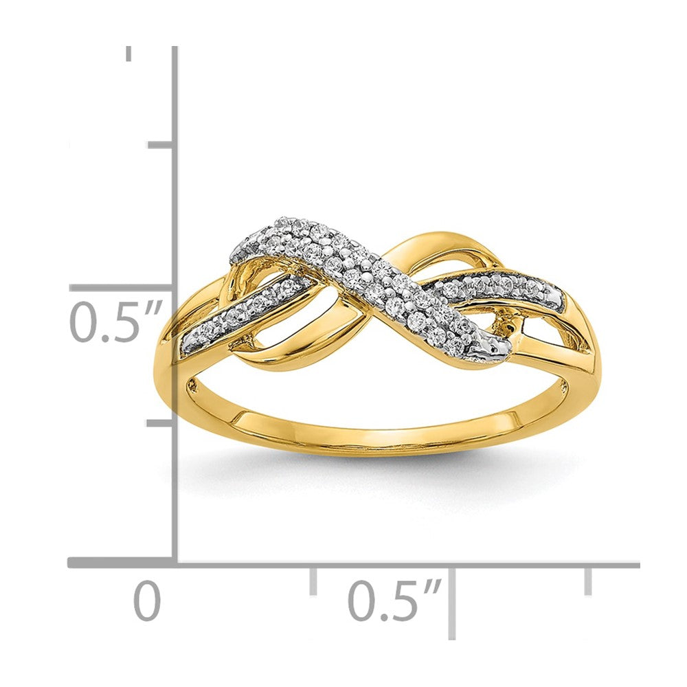 10K Diamond Infinity Symbol Ring
