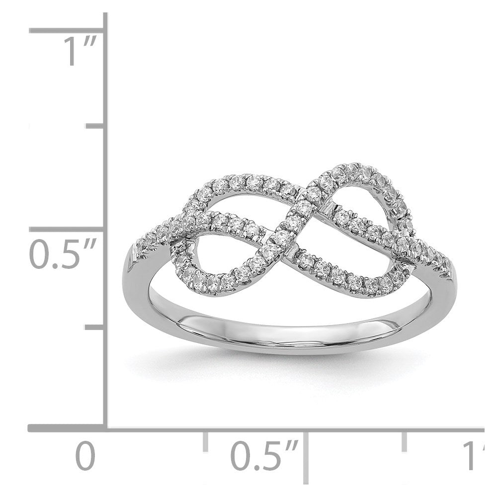 14k White Gold Diamond Celtic Knot Ring