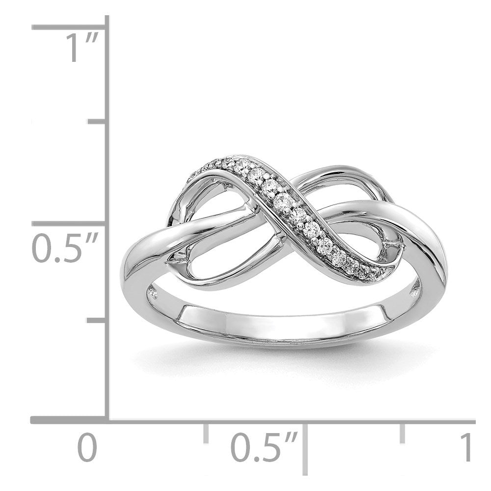 14k White Gold Diamond Infinity Ring