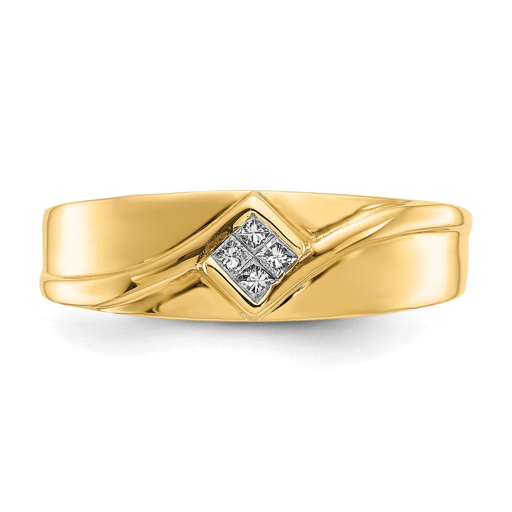 14k Diamond Mens Ring