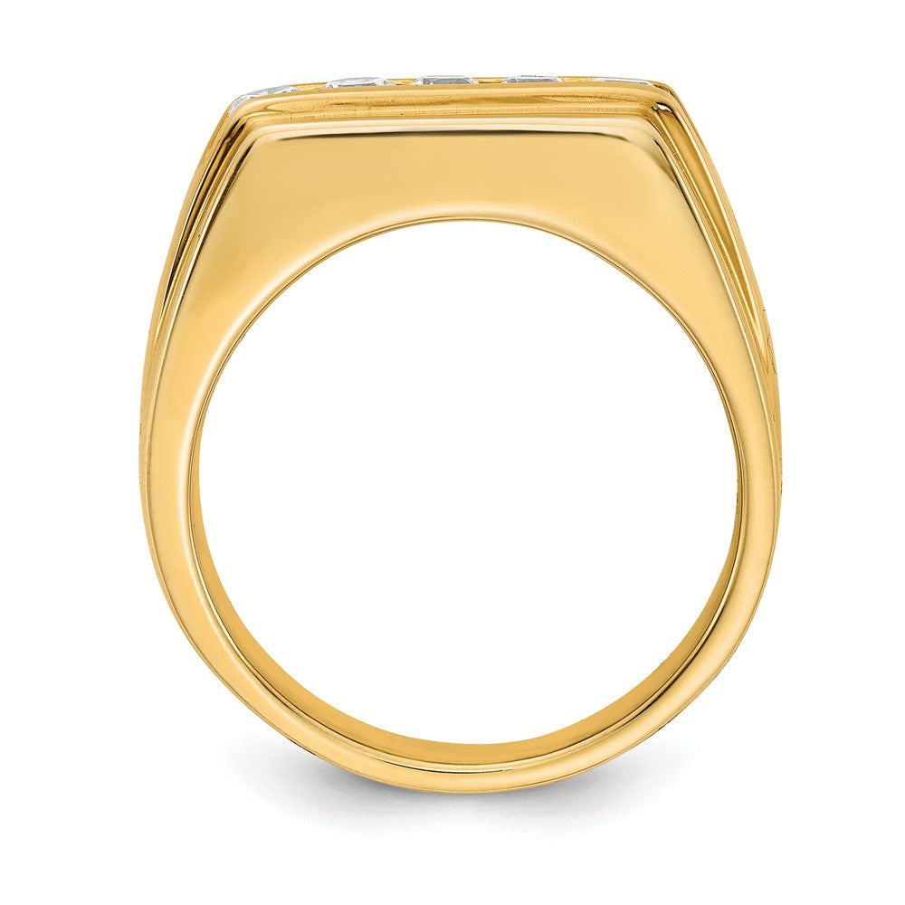 14k Diamond 5-stone Mens Ring