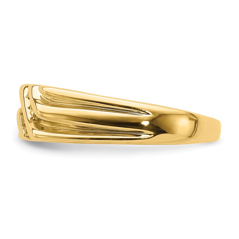 14k w/Rhodium Diamond Mens Ring
