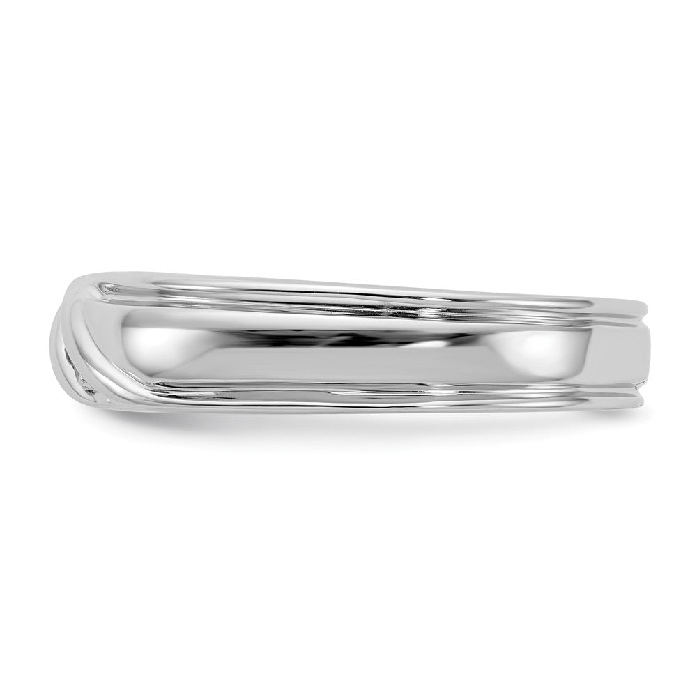 14k White Gold Diamond Mens Ring