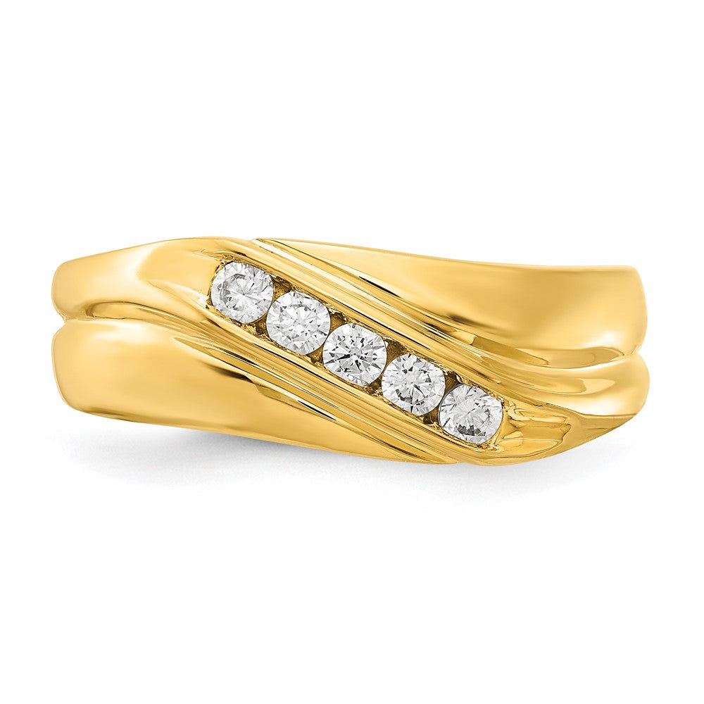 14k Diamond Mens Ring