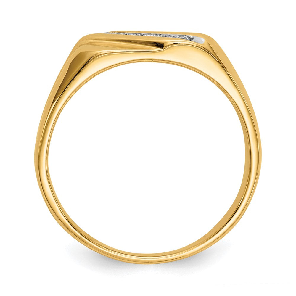14k Diamond Mens Ring