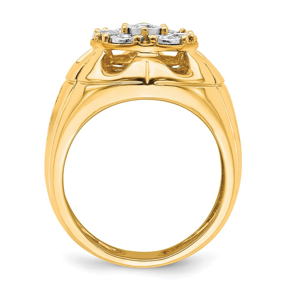 14k Diamond Mens Ring