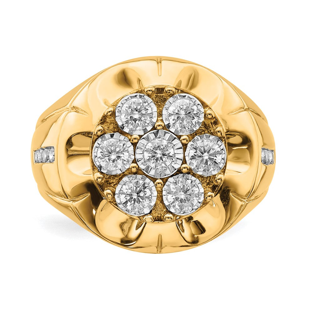 14k Diamond Mens Ring