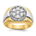 14k Two-tone AA Diamond men's ring